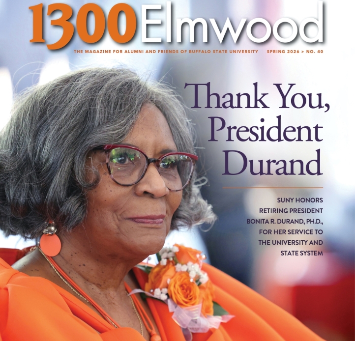 1300 Elmwood Spring 2026 cover with President Durand